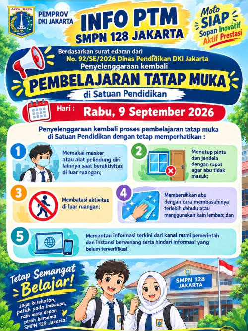 Kembali Belajar Tatap Muka dengan Aman, Sehat, dan Penuh Semangat!