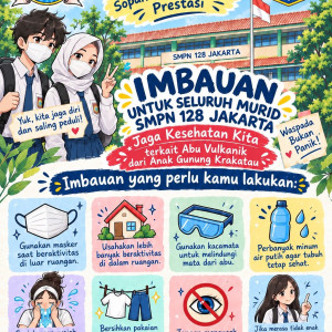 Imbauan Kesehatan untuk Seluruh Murid SMPN 128 Jakarta: Waspada Abu Vulkanik