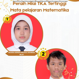 Prestasi Membanggakan TKA  Matematika Tahun Ajaran 2025/2026 Peraih Nilai Tertinggi Mata Pelajaran Matematika